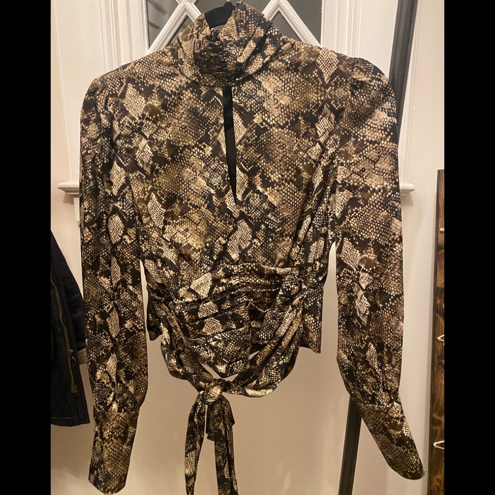 WAYF snake print going out too